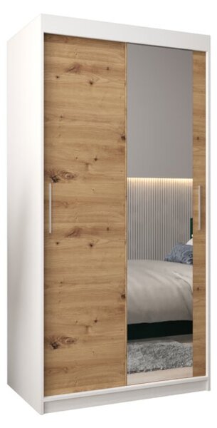 Szafa przesuwna garderoba Tokyo 2 100 wys. 200 cm biaÅy + artisan