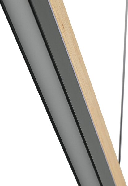 Lampa wisząca Holven Lucande, możliwość ściemniania, jasne drewno, salon / jadalnia, drewno, nowoczesny
