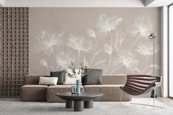 Fototapety Eleganckie, zwiewne kwiaty o półprzezroczystych, warstwowych płatkach na długich, delikatnych, Fototapety Kwiaty, w05579v1 : Uwalls.pl