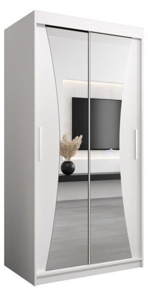 Szafa przesuwna garderoba Monaco 100 wys. 200 cm biaÅy + biaÅy