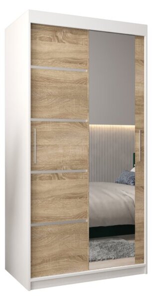 Szafa przesuwna garderoba Verona 2 100 wys. 200 cm biaÅy + sonoma