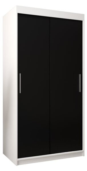 Szafa przesuwna garderoba Tokyo 100 wys. 200 cm biaÅy + czarny