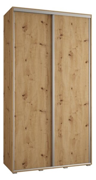 Szafa przesuwna wysoka Davos 1 140, gÅ. 60 cm artisan + artisan + srebrny