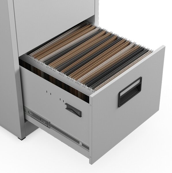 Szafa kartotekowa metalowa szara: SARA V5, 460 x 1625,5 x 600 mm