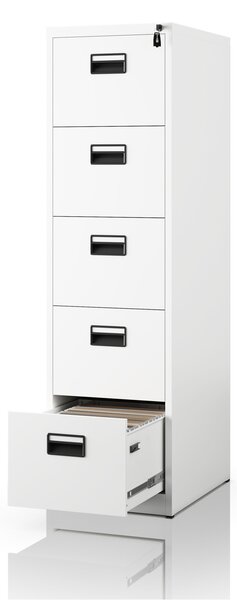 Szafa kartotekowa metalowa biała: SARA V5, 460 x 1625,5 x 600 mm