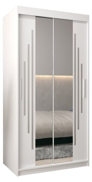 Szafa przesuwna garderoba York 1 100 wys. 200 cm biaÅy + biaÅy