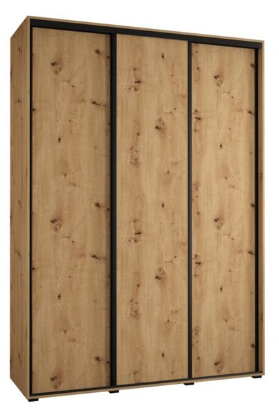 Szafa przesuwna wysoka Davos 1 170, gÅ. 45 cm artisan + artisan + czarny