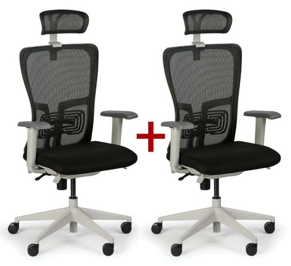 Krzesło biurowe GAM 1+1 GRATIS, czarny