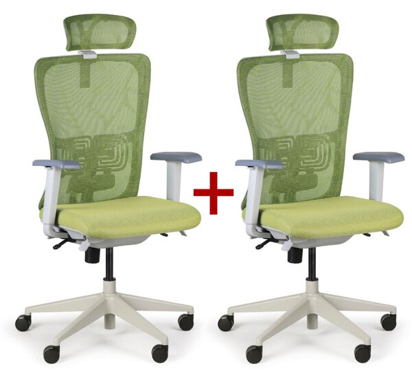 Krzesło biurowe GAM 1+1 GRATIS, zielony