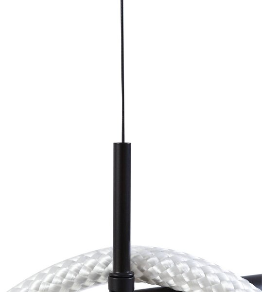 Lampa wisząca Kisune Lucande, czarny, salon / jadalnia, tworzywo sztuczne, nowoczesny