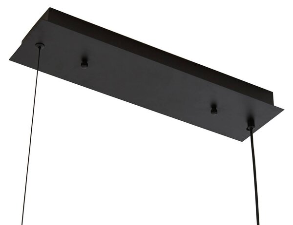 Lampa wisząca Kisune Lucande, czarny, salon / jadalnia, tworzywo sztuczne, nowoczesny