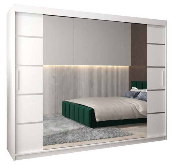 Szafa przesuwna garderoba Verona 4 250 wys. 200 cm biaÅy + biaÅy