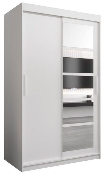 Szafa przesuwna garderoba Roma 1 120 wys. 200 cm biaÅy + biaÅy