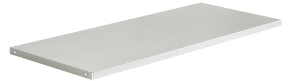 Półka metalowa do szafy biurowej, 900 x 20 x 360 mm, szara
