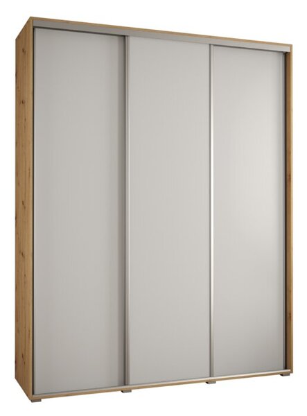 Szafa przesuwna wysoka Davos 1 190, gÅ. 60 cm artisan + biaÅy + srebrny