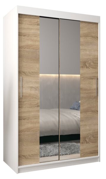 Szafa przesuwna garderoba Tokyo 1 120 wys. 200 cm biaÅy + sonoma
