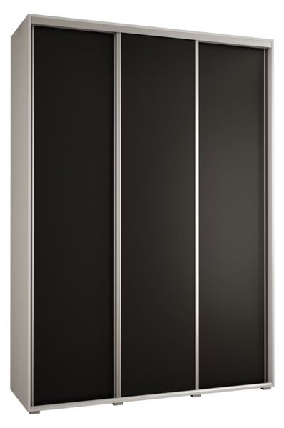Szafa przesuwna wysoka Davos 1 180, gÅ. 45 cm biaÅy + czarny + srebrny