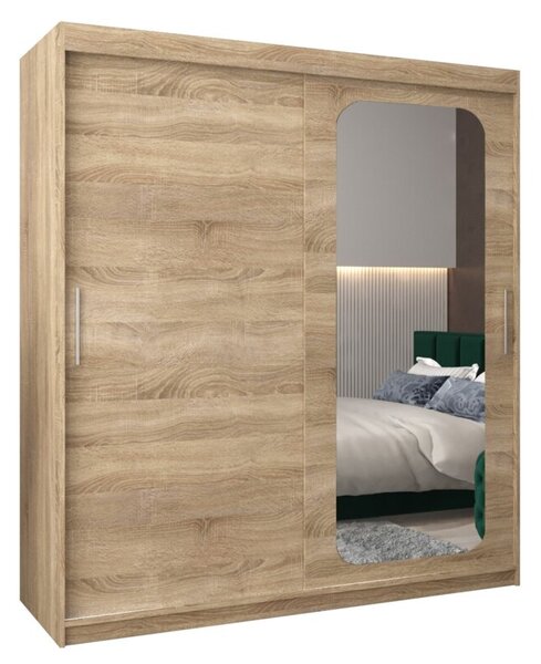 Szafa przesuwna garderoba Promo T2 180 wys. 200 cm sonoma + sonoma