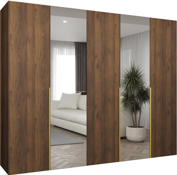 Szafa uchylna otwierana Alicante 2 250 wys. 202 cm orzech warmia + u. zÅoty