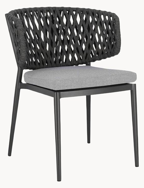 Komplet krzeseł ogrodowych Noelia Charcoal, 4 elem