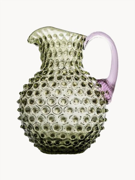 Dzbanek ze szkła dmuchanego Paris Hobnail, 1,5 l