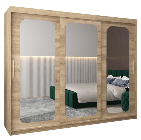 Szafa przesuwna garderoba Promo T3 250 wys. 200 cm sonoma + sonoma