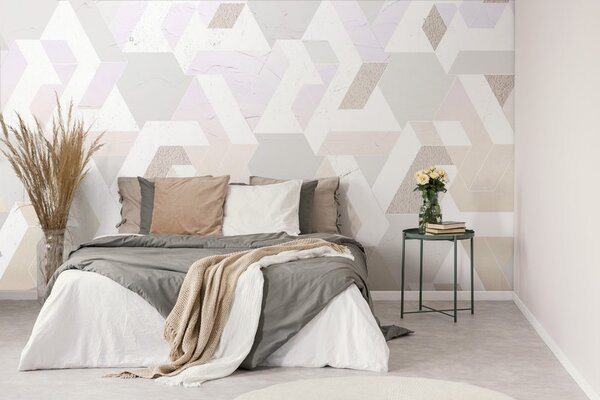 Tapeta pastelowe wzory puzzli