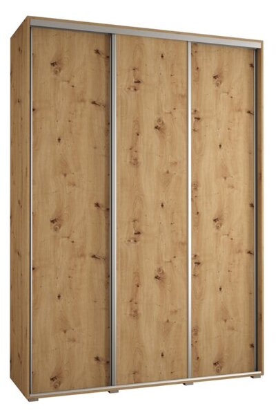 Szafa przesuwna wysoka Davos 1 170, gÅ. 45 cm artisan + artisan + srebrny