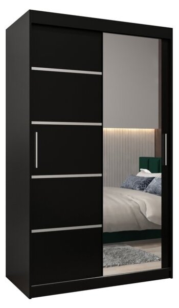Szafa przesuwna garderoba Verona 2 120 wys. 200 cm czarny + czarny