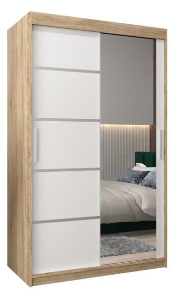 Szafa przesuwna garderoba Verona 2 120 wys. 200 cm sonoma + biaÅy