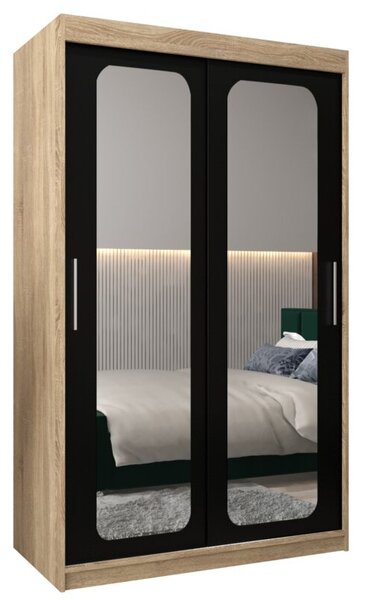Szafa przesuwna garderoba Promo T3 120 wys. 200 cm sonoma + czarny