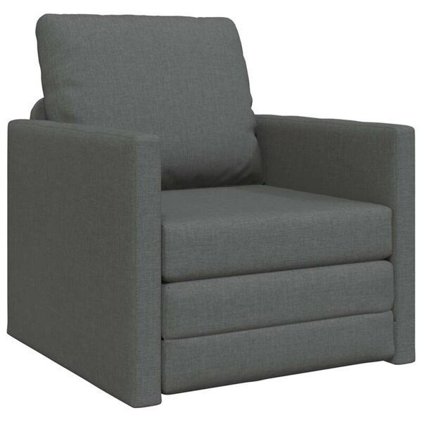 Sofa bed ciemnoszary 74 x 77 x 81 cm tkanina