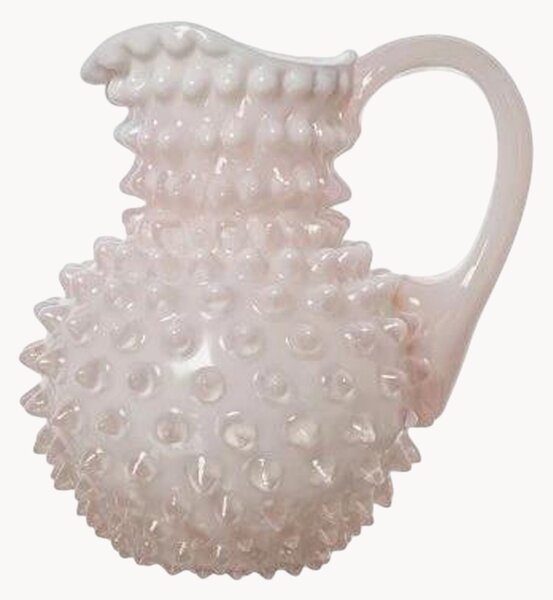 Dzbanek ze szkła dmuchanego Opaline Hobnail, 500 ml
