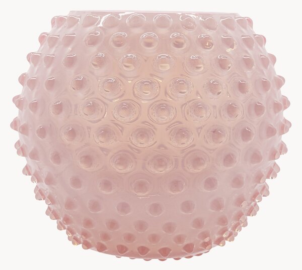 Wazon ze szkła dmuchanego Opaline Hobnail, W 16 cm