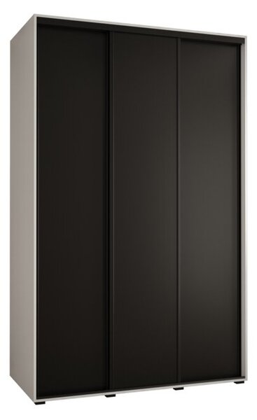 Szafa przesuwna wysoka Davos 1 160, gÅ. 45 cm biaÅy + czarny + czarny