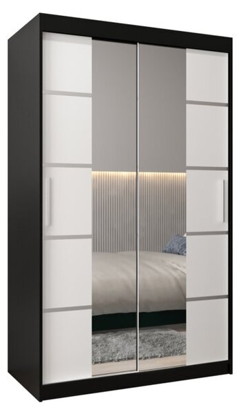Szafa przesuwna garderoba Verona 4 120 wys. 200 cm czarny + czarny