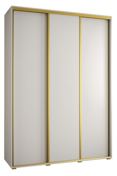 Szafa przesuwna wysoka Davos 1 180, gÅ. 60 cm biaÅy + biaÅy + zÅoty