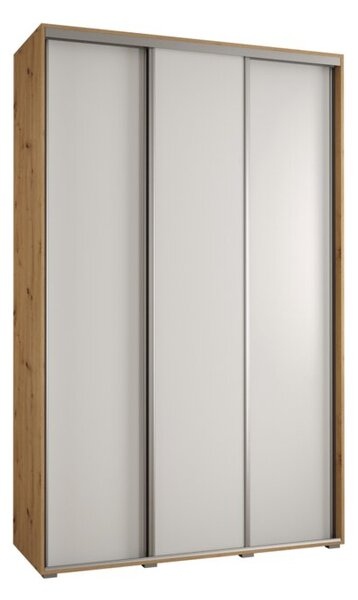 Szafa przesuwna wysoka Davos 1 150, gÅ. 60 cm artisan + biaÅy + srebrny