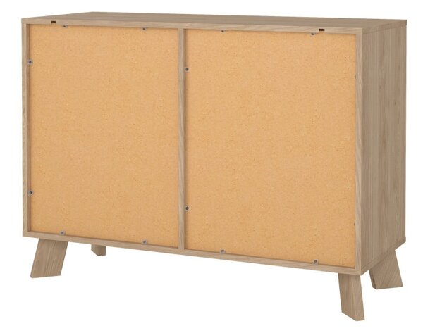 Biało-naturalna komoda w dekorze dębu 99x73x39 cm Ikast – Tvilum