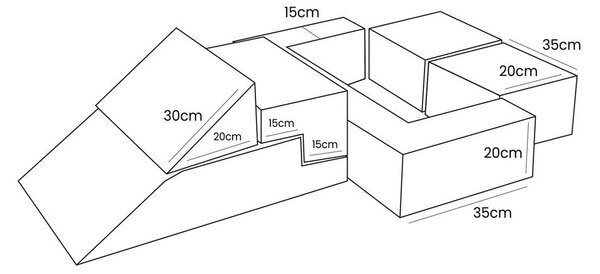 Różowy sztruksowy piankowy plac zabaw 6 szt. wysokość 40 cm 100x35 cm Montessori – Meowbaby