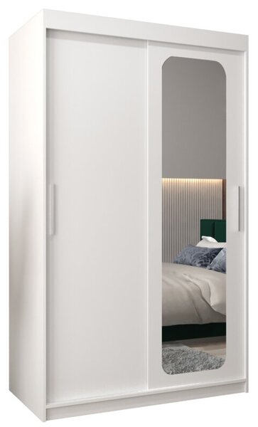 Szafa przesuwna garderoba Promo T2 120 wys. 200 cm biaÅy + biaÅy