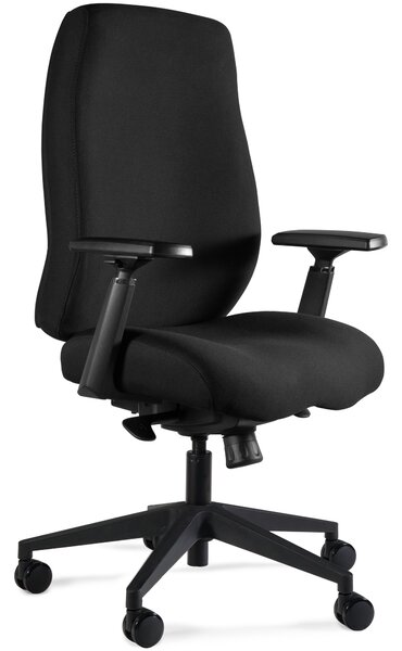 Wygodne krzesło biurowe z czarnej tkaniny Zome