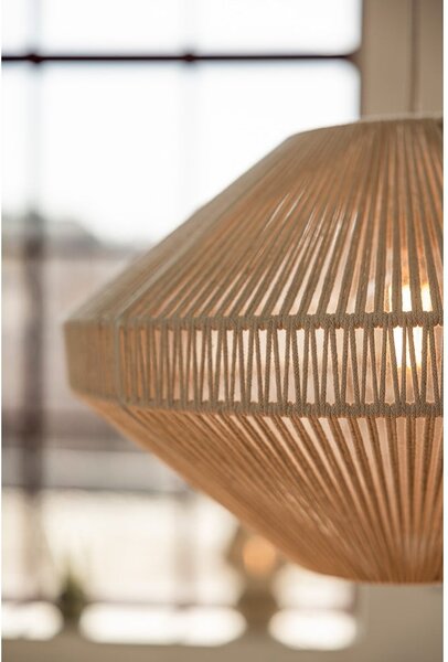 Lampa wisząca w naturalnym kolorze z tekstylnym kloszem ø 50 cm Razzo – Markslöjd