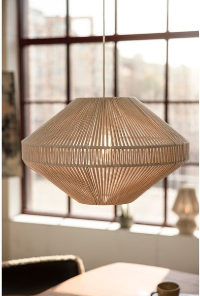 Lampa wisząca w naturalnym kolorze z tekstylnym kloszem ø 50 cm Razzo – Markslöjd