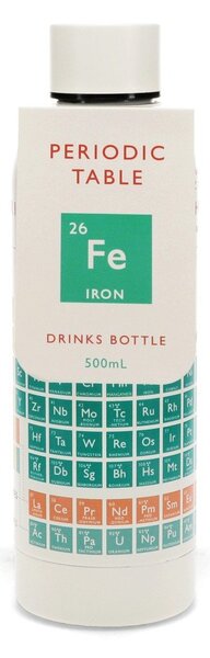 Kremowa podróżna butelka ze stali nierdzewnej 500 ml Periodic Table – Rex London
