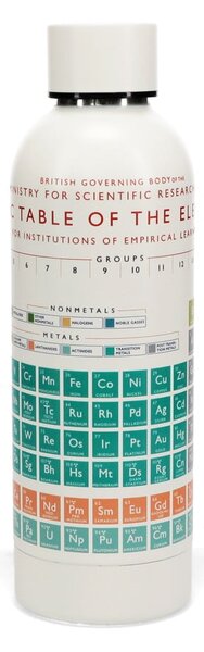 Kremowa podróżna butelka ze stali nierdzewnej 500 ml Periodic Table – Rex London