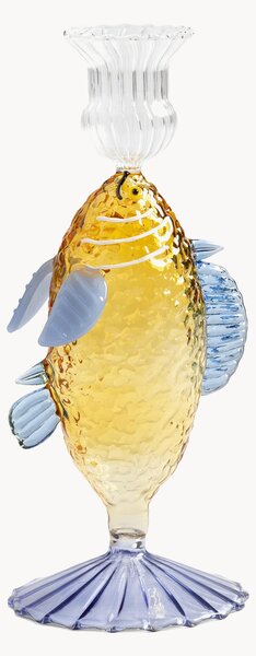 Ręcznie wykonany świecznik ze szkła borokrzemowego Fish