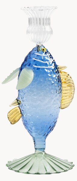 Ręcznie wykonany świecznik ze szkła borokrzemowego Fish
