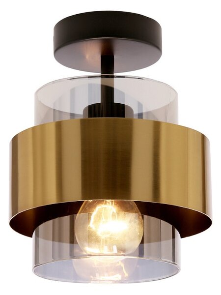 Nowoczesna lampa wisząca z dymionym szklanym kloszem - V098 T6-P73