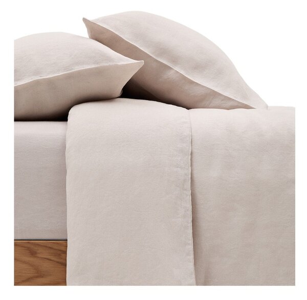 Szarobeżowa pościel dwuosobowa z mieszanki lnu 240x220 cm Simmel – Kave Home